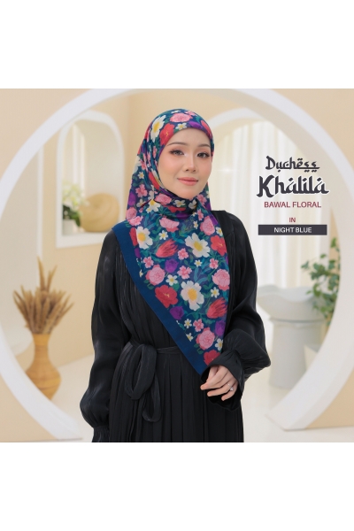 BAWAL FLORAL KHALILA - NIGHT BLUE